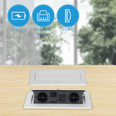 Pop Up Outlets with PD 30W USB Ports HDMI USB A+C Charger