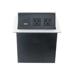 Conference brushed silver pop up socket PD 20 W type C 5 V 3A USB charger