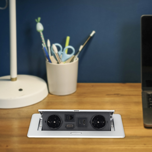 Pop Up Outlets with PD 30W USB Ports HDMI USB A+C Charger