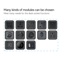 Pop Up Outlet Electrical Power Socket for Kitchen Countertop, Retractable Recessed Power Strip Hidden Outlet with 18W Wireless Charger pop up wireless charger
