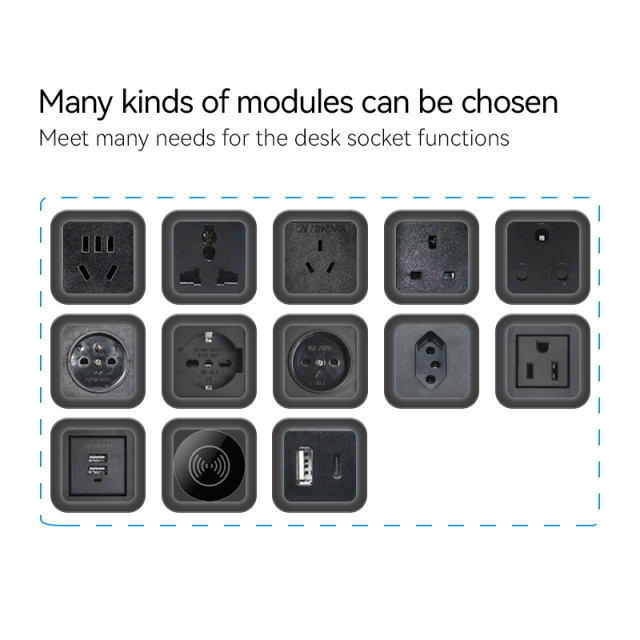 Pop Up Outlet Electrical Power Socket for Kitchen Countertop, Retractable Recessed Power Strip Hidden Outlet with 18W Wireless Charger pop up wireless charger
