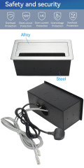 Built in electric flip up socket standard pop up power socket with 3 sockets