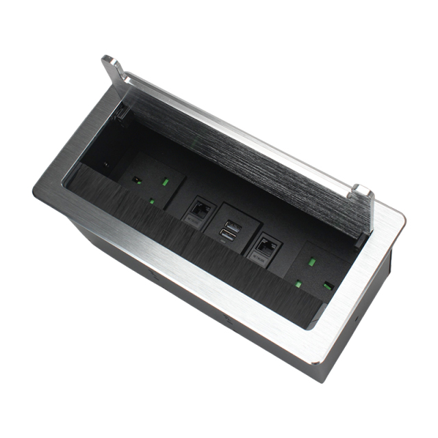 Built in electric flip up socket standard pop up power socket with 3 sockets
