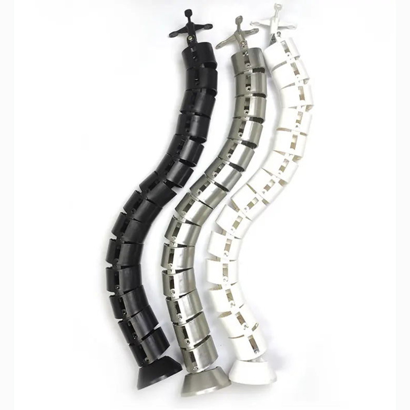 plastic Office desk snake wire management box adjustable snake cable tra