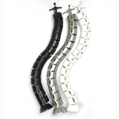 plastic Office desk snake wire management box adjustable snake cable tra