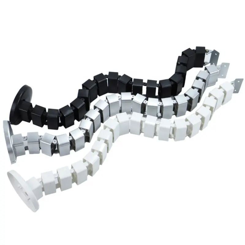 plastic Office desk snake wire management box adjustable snake cable tra