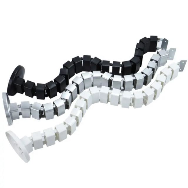 plastic Office desk snake wire management box adjustable snake cable tra