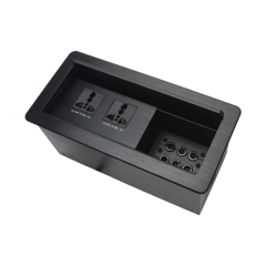 Smart office table socket with 6 cable through universal conference table with power plugs