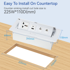 Table universal pop up socket pd20w USB 2cat6 for office