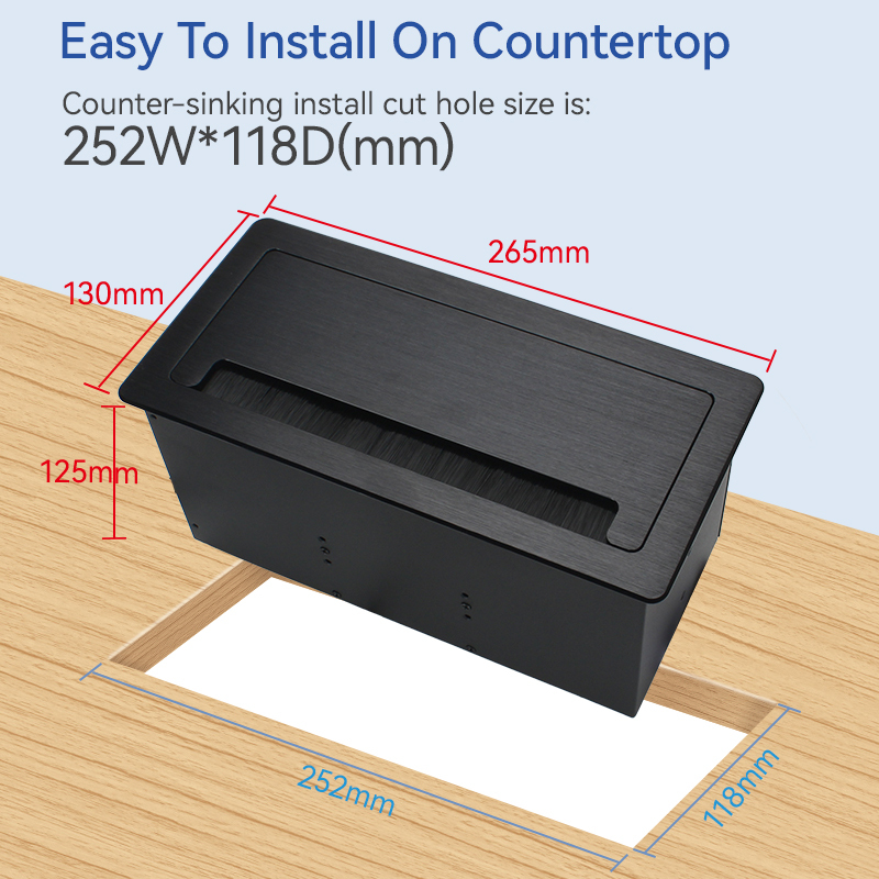 Conference Tabletop Electrical Kitchen Uk Flip Up Socket For Iphone Automatic Magnetic Qi Fast Charging Socket
