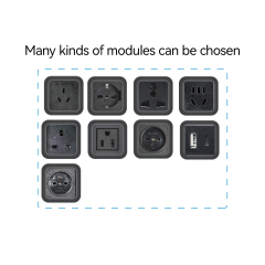 Smart office EU ABS power grommet embedded desk AC power grommet with usb c ports for desk