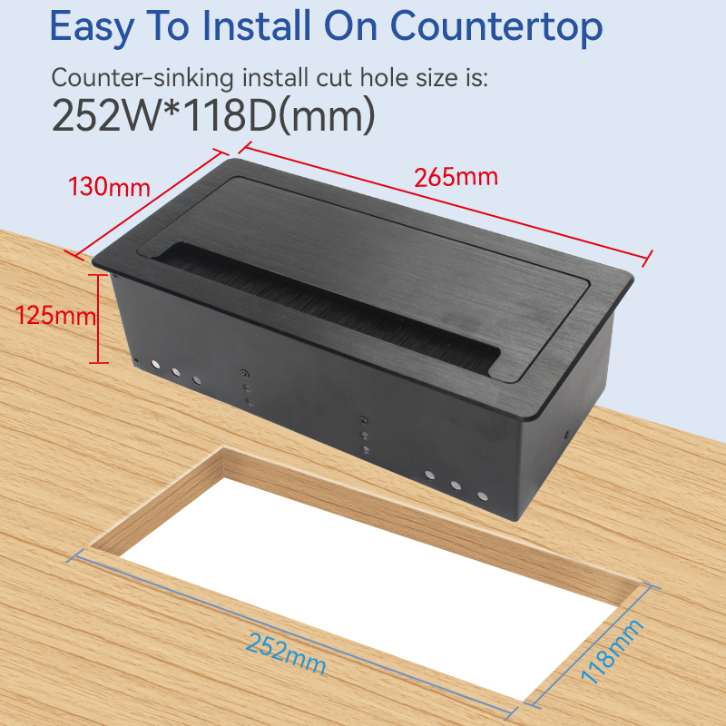Furniture Tabletop Electrical Kitchen Flip Up Socket Power Strip For usa Hdmi Extension Socket