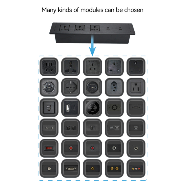 Factory Supplier Fast Charging Furniture Power Strips Universal Power Strip With Fast Charging USB