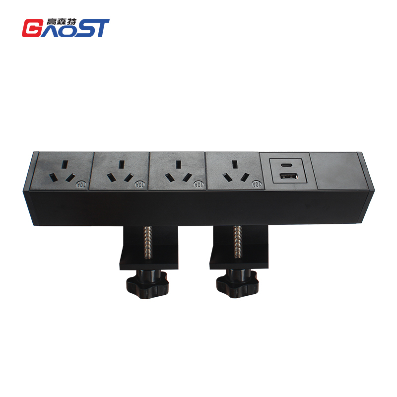 Table Extension Socket With Clamp Desk Edge Charging Pad Qi Fast Charger Station Custom Logo Socket