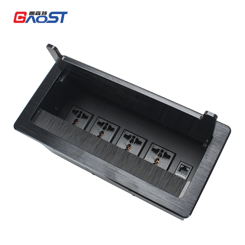 Furniture Tabletop Electrical Universal 13A Flip Up Socket Power Strip Cat6 Outdoor Cable Socket