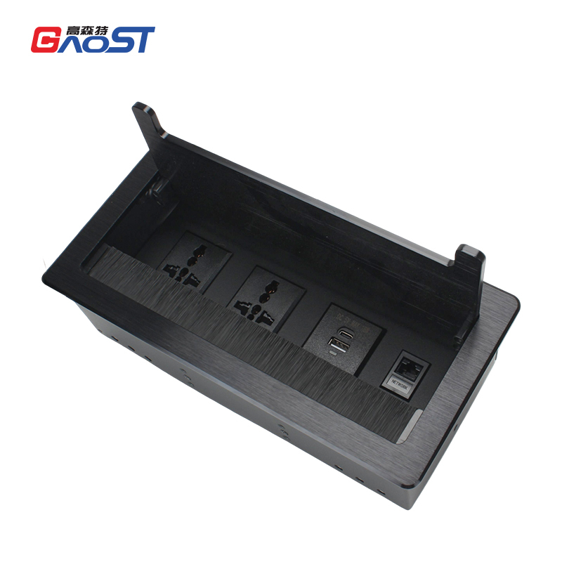 Conference Tabletop Electrical Kitchen Uk Flip Up Usb Socket Ethernet Cable Cat6 Socket