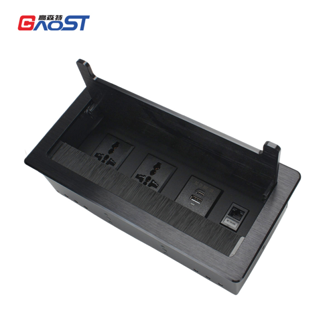 Conference Tabletop Electrical Kitchen Uk Flip Up Usb Socket Ethernet Cable Cat6 Socket