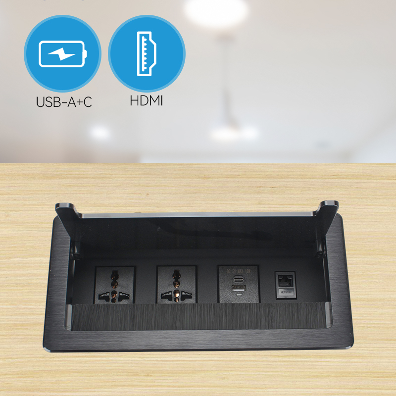 Conference Tabletop Electrical Kitchen Uk Flip Up Usb Socket Ethernet Cable Cat6 Socket