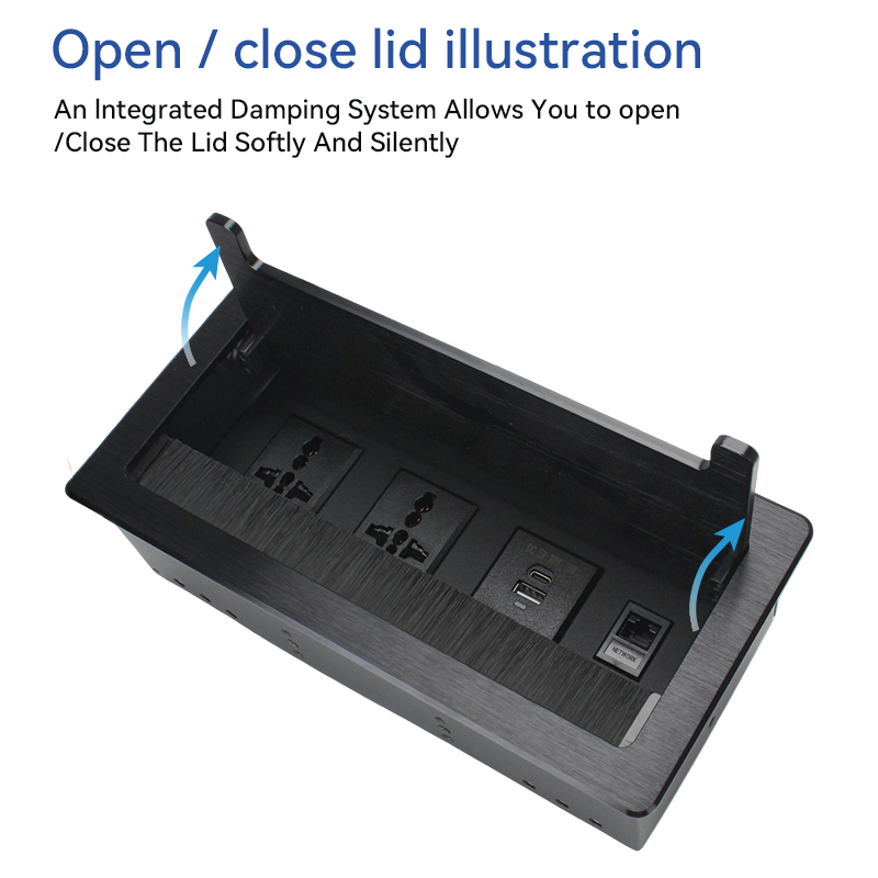 Conference Tabletop Electrical Kitchen Uk Flip Up Usb Socket Ethernet Cable Cat6 Socket