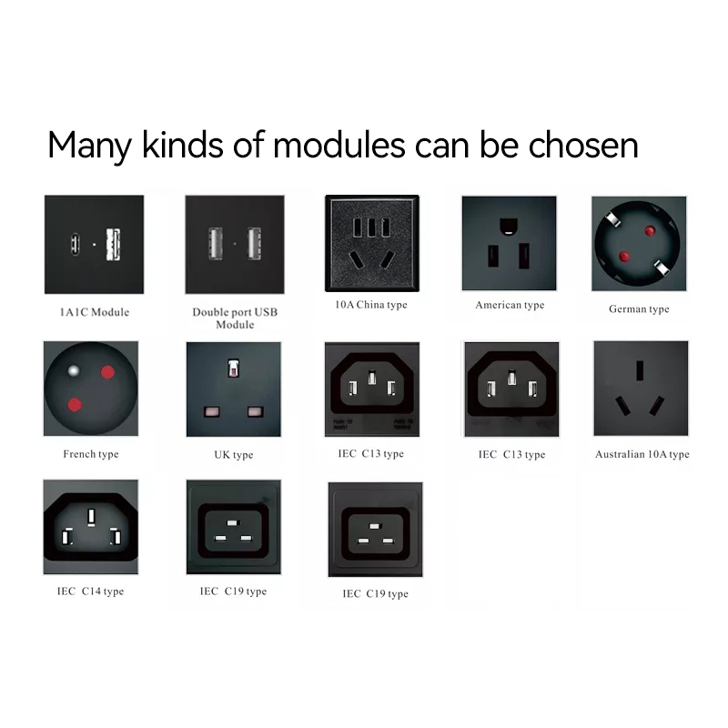 Desk Clamp Socket with 2 Schulo outlets USBA USBC charger print logo