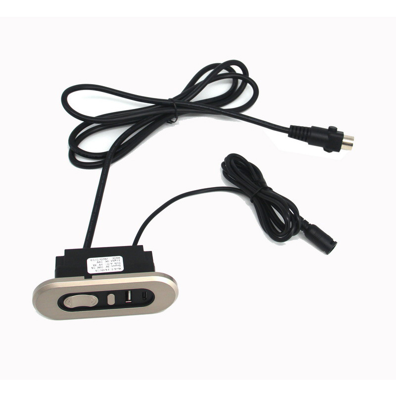 Power Recliner Lift Chair Electric Sofa 5 Button 5 Male Pin 2 Female Pin Hand Control Replacement with USB