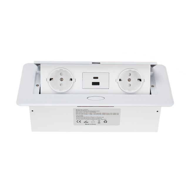 Smart Office Tabletop Box Pop Up Table Power Socket With Usb Fast Charging Type C For Furniture