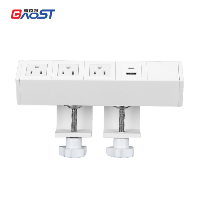 Smart Recessed Under Clamp Power Strip Usb Pd 18 W/Pd 20 W Type C Power Strip For usa