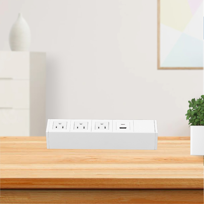 Smart Recessed Under Clamp Power Strip Usb Pd 18 W/Pd 20 W Type C Power Strip For usa