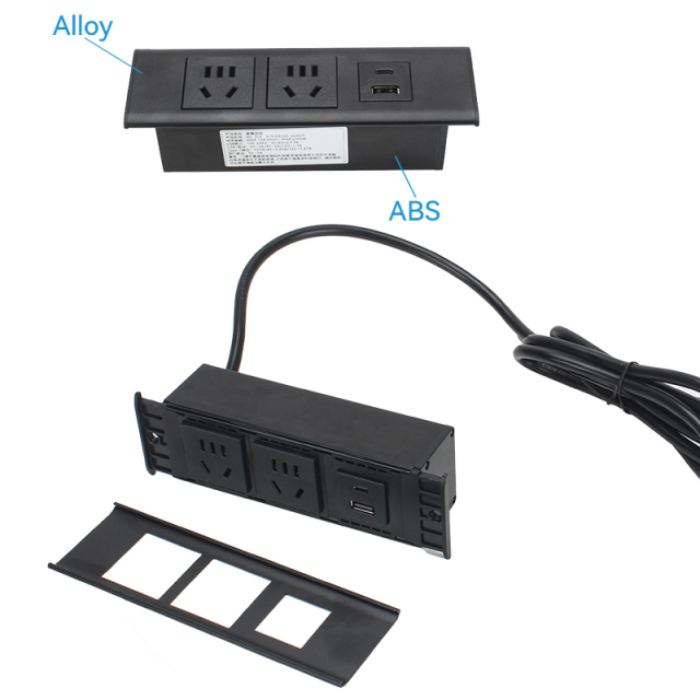 Table desk clamp power strip with PD20W typec charging