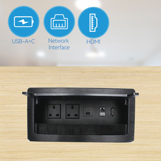 Conference Tabletop Singapore UK Flip Socket Electrical Fast Charging flip up socket