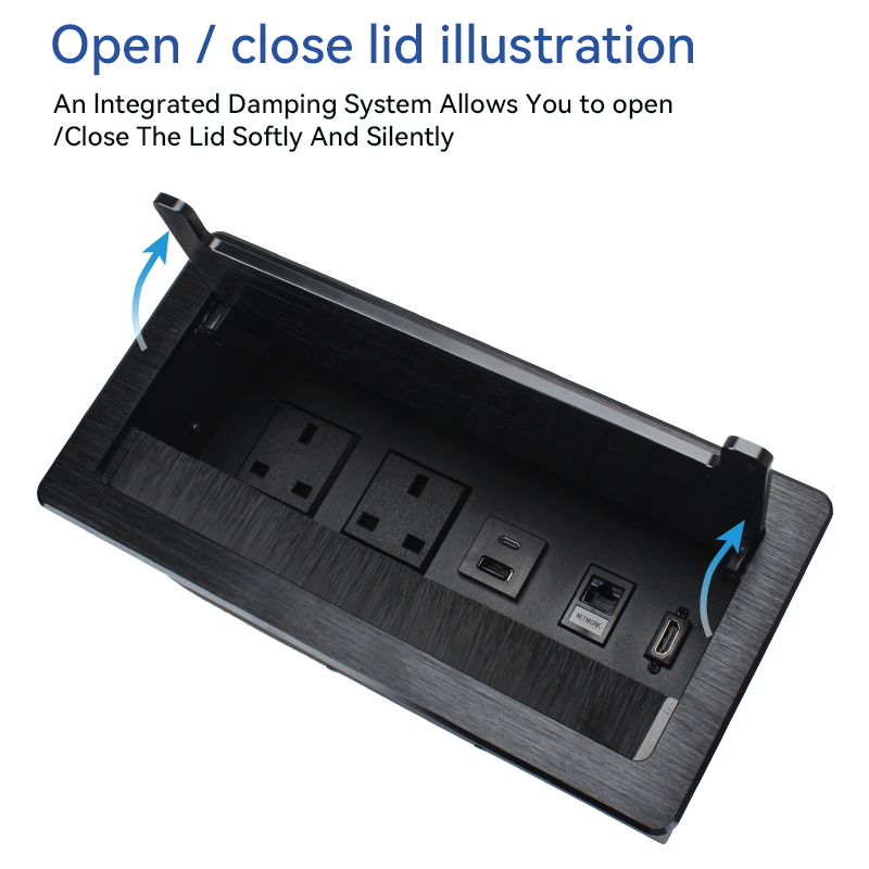 Conference Tabletop Singapore UK Flip Socket Electrical Fast Charging flip up socket