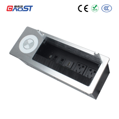 Conference Smart Power Socket Wireless Hydraulic Control Power Socket 3 Pin Multimedia Power Socket
