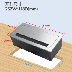 Flip Up Tabletop Socket Double Universal Power Plug Used In Office Room