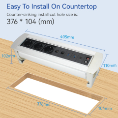 Manual Rotary USA Conference Alloy Eu Rotary Power Sockets Electrical Socket USB 16A Outlet