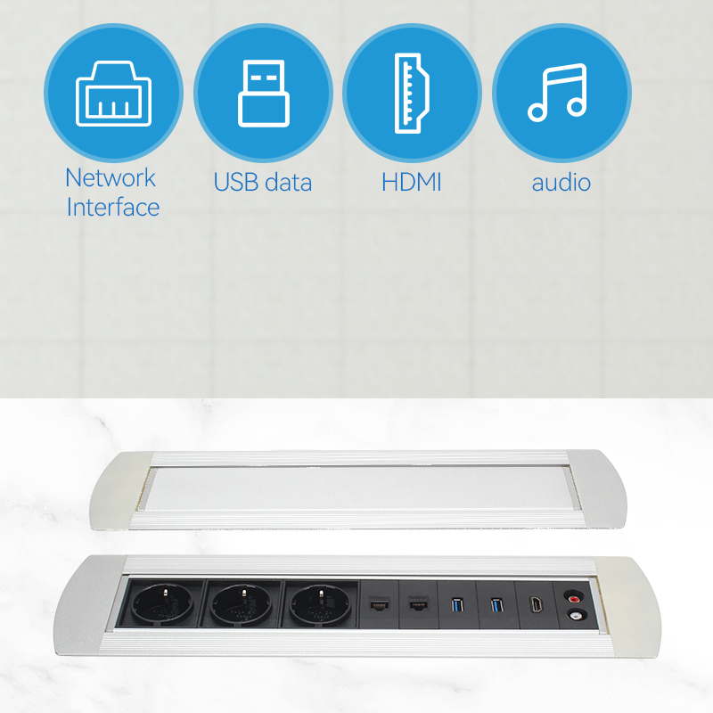 Manual Rotary USA Conference Alloy Eu Rotary Power Sockets Electrical Socket USB 16A Outlet