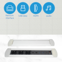 Manual Rotary USA Conference Alloy Eu Rotary Power Sockets Electrical Socket USB 16A Outlet