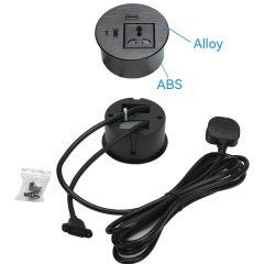 Factory American Alloy Round Desk Usb Power Grommet Universal Power Data Grommet 3 Desk Power Grommet With Rj45
