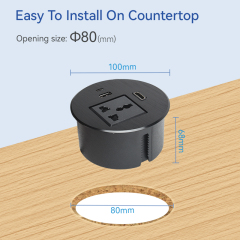 Factory American Alloy Round Desk Usb Power Grommet Universal Power Data Grommet 3 Desk Power Grommet With Rj45