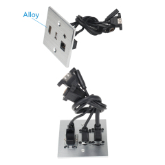 Wall Power Strip Extension Smart Power Strip With USB+CAT6 Sleek Socket