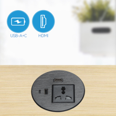 Factory American Alloy Round Desk Usb Power Grommet Universal Power Data Grommet 3 Desk Power Grommet With Rj45