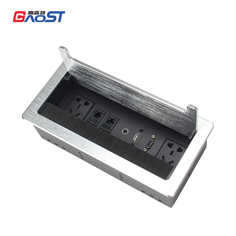 Factory Wholesale Desk Recessed Usb Type C Charger Flip Up Tabletop Socket Covers Socket