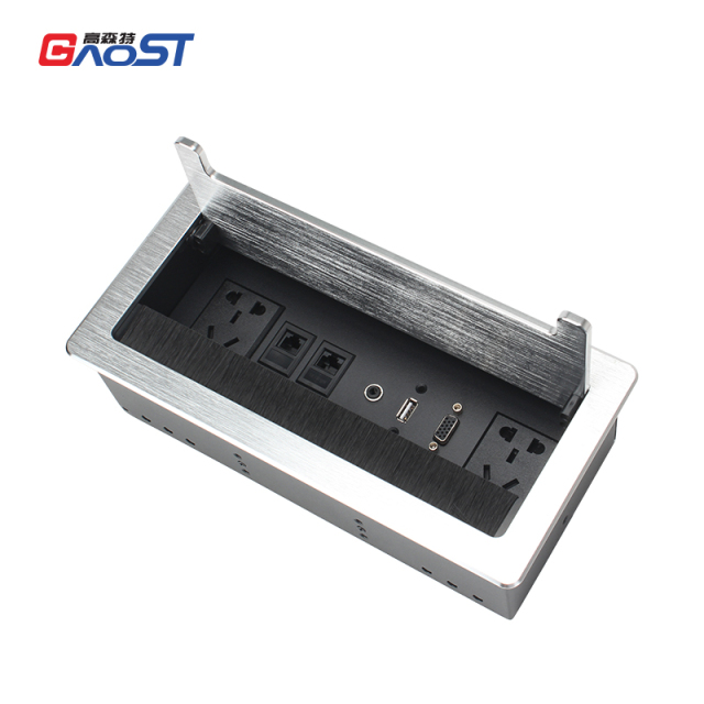 Factory Wholesale Desk Recessed Usb Type C Charger Flip Up Tabletop Socket Covers Socket