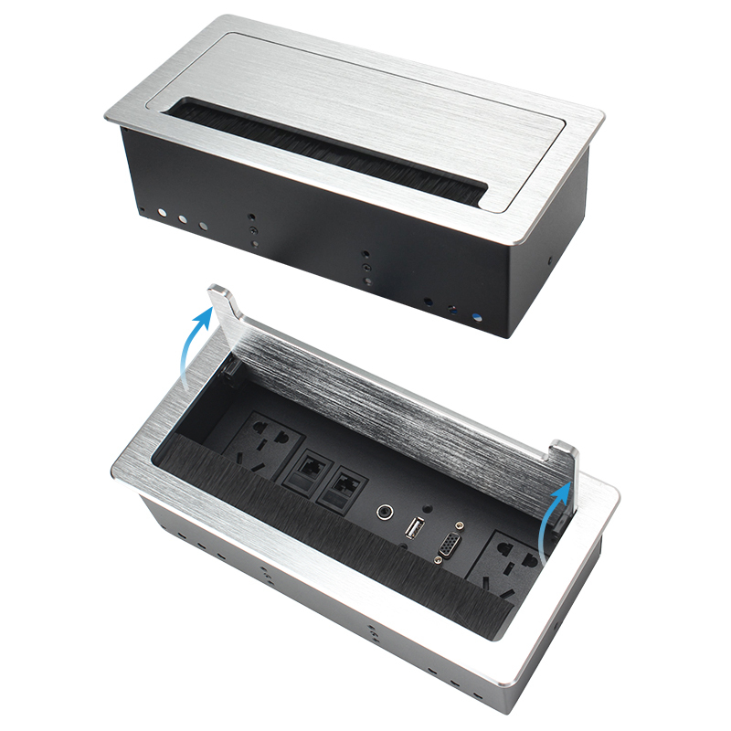 Factory Wholesale Desk Recessed Usb Type C Charger Flip Up Tabletop Socket Covers Socket