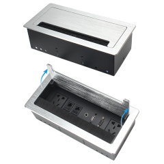 Factory Wholesale Desk Recessed Usb Type C Charger Flip Up Tabletop Socket Covers Socket
