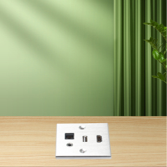 Wall Power Strip Extension Smart Power Strip With USB+CAT6 Sleek Socket