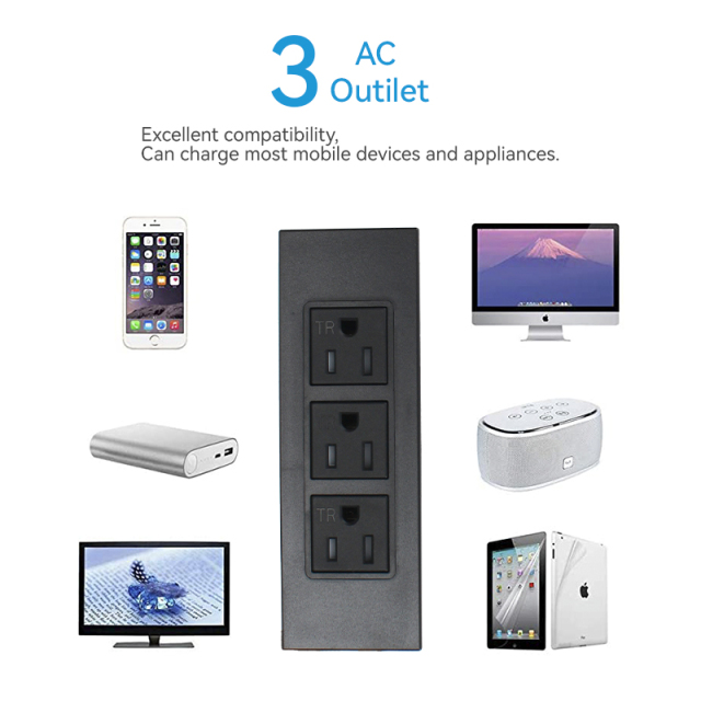 Smart Socket Surge Protector Multiple Socket Power Strip 3 TR Outlets