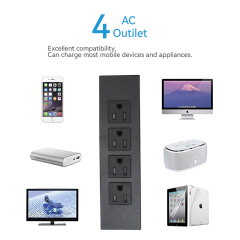 Wholesale Power Strip Black Suppliers Charging Power Strip US Table USB Power Strip Fast Charging USB Socket