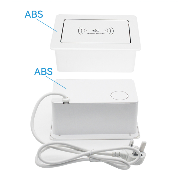 Factory Price Small Pop Up Socket Countertop 15w Wireless Charger Child Safety Table Lamp Socket Portable Socket