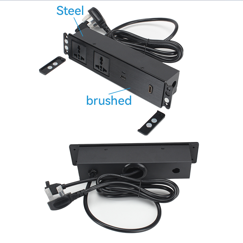 New Design Multimedia Retractable Multi Plug HDMI Power Strips 3-Pin Mental Surge Power Strip