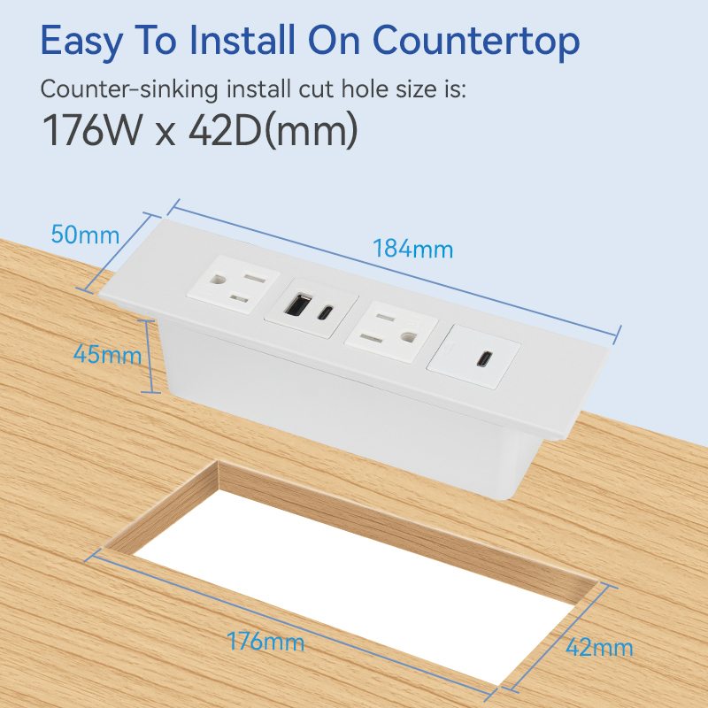 Wholesale Power Strip US Power Strip PD20w Type C Table USB Power Strip Fast Charging USB Socket